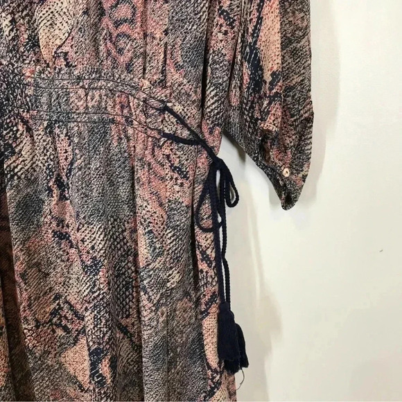 Anthropologie | Floreat | Mauve Zahara Snake Print Dress Women's Size Small S - Picture 4 of 7